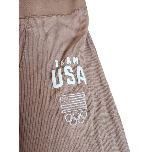 NEW WITH TAGS SKIMS Team USA Ribbed Ankle Leggings SZ L IN SIENNA SOLD OUT ONLIN - Picture 3 of 9
